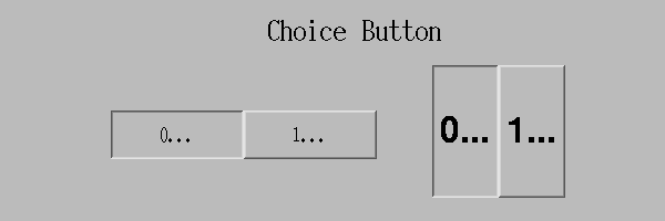 Choice Button widget examples in QtEDM