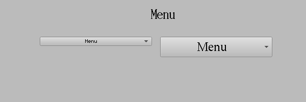 Menu widget examples in QtEDM