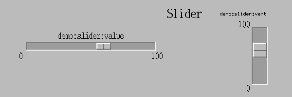 Slider widget examples in QtEDM