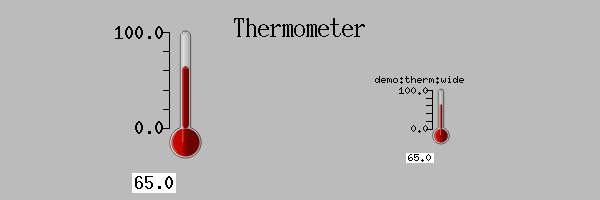QtEDM Thermometer widget examples