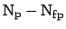 ${\rm N_p-N_{fp}}$