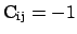 ${\rm C_{ij}=-1}$