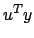 $u^T y$