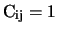 ${\rm C_{ij}=1}$