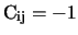 ${\rm C_{ij}=-1}$