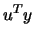 $u^T y$
