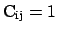 ${\rm C_{ij}=1}$