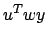 $u^T w y$
