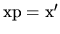 ${\rm xp=x^\prime}$