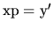 ${\rm xp=y^\prime}$