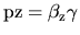 ${\rm pz = \beta_z \gamma}$