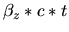 $\beta_z*c*t$