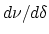 $d\nu/d\delta$