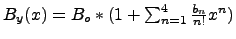 $B_y(x) = B_o
* (1 + \sum_{n=1}^4\frac{b_n}{n!}x^n)$