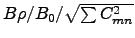 $B\rho/B_0/\sqrt{\sum C_{mn}^2}$