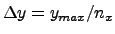 $\Delta y = y_{max}/n_x$
