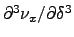 $\partial^3 \nu_x/\partial\delta^3$