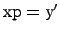 ${\rm xp=y^\prime}$