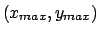 $(x_{max},
y_{max})$