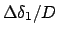 $\Delta\delta_1/D$