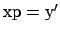 ${\rm xp=y^\prime}$