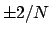 $\pm 2/N$