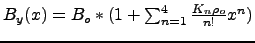 $B_y(x) = B_o * (1 +
\sum_{n=1}^4\frac{K_n\rho_o}{n!}x^n)$