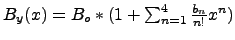 $B_y(x) = B_o
* (1 + \sum_{n=1}^4\frac{b_n}{n!}x^n)$