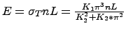$ E = \sigma_T n L = \frac{K_1
\pi^3 n L}{K_2^2 + K_2*\pi^2} $