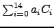 $\sum_{i=0}^{14} a_i C_i$