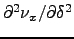 $\partial^2 \nu_x/\partial\delta^2$
