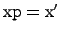 ${\rm xp=x^\prime}$