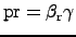 ${\rm pr=\beta_r \gamma}$
