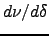 $d\nu/d\delta$