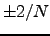 $\pm 2/N$